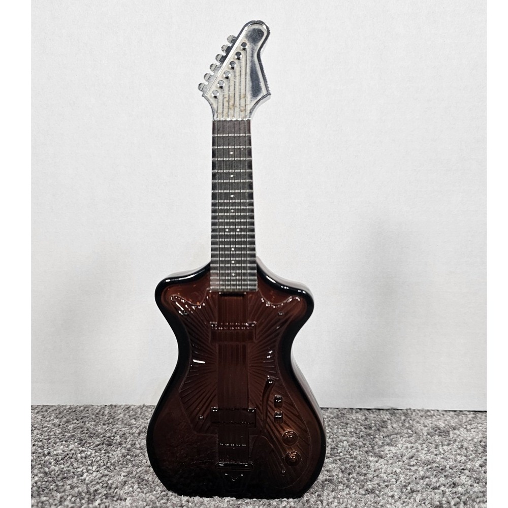 Avon Electric Guitar empty Lotion Bottle Mens 6oz AmberGlass Vintage‎ Rockabilly